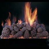 Rasmussen PC Pine Cones Gas Fireplace Set