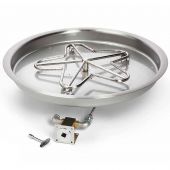 Hearth Products Controls TOR-RBP-MLFPK-FLEX Match Light Gas Fire Pit Kit with Round Bowl Pan and Torpedo Burner