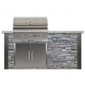 Coyote Ready-To-Assemble 6-Foot Outdoor Kitchen Island with 34-Inch C-Series Gas Grill & Access Doors (RTAC-G6)