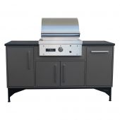 TEC STPFR1L Sterling Patio Gas Grill on Midcentury Modern Island, 66-Inches