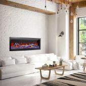 Amantii SYM-60-BESPOKE Symmetry Series Bespoke 60-Inch Built-In Electric Fireplace with Remote & Media