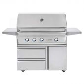 Twin Eagles 42 Inch Gas Grill On Cart With Drawers And Door
