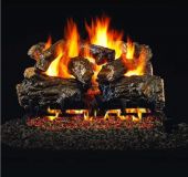 Real Fyre HCHR Burnt Rustic Oak Vented Gas Log Set