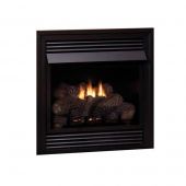 White Mountain Hearth VFD26FPxx Vail Ventless Fireplace with Contour Burner and Ceramic Log Set, 26-Inches