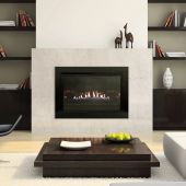 White Mountain Hearth VFLC31IN Loft Ventless Fireplace Insert with Barrier and Black Liner, 31-Inches