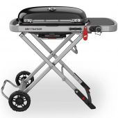 Weber Traveler Portable Propane Gas Grill with Side Table (WEB-9010001)
