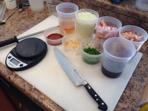 Traditional Mise en Place - Ingredients Ready For Use