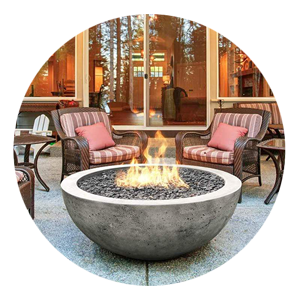 Black 32 Inch 50,000 BTU Outdoor Propane or Natural Gas Fire Pit Table Terra Fab Imitation Stone Tabletop w/Lid & Lava Rocks for Outside PHI VILLA Square Patio Gas Fire Pit Table 